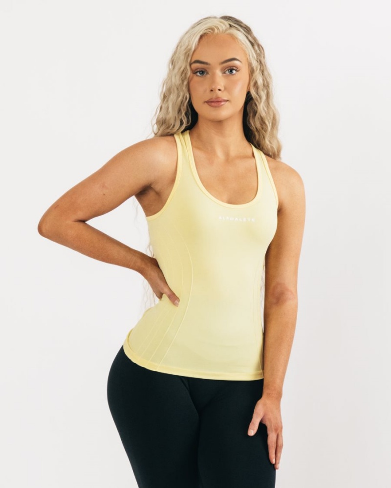 Camiseta sin Manga Alphalete Seamless Tank Mujer Lemonade | AEPOLR-075