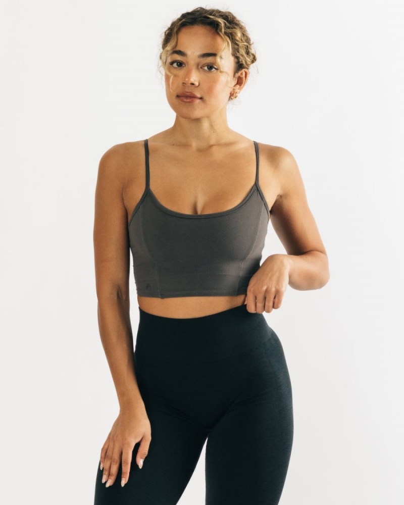 Camiseta sin Manga Alphalete Ultrasoft Allure Tank Mujer Gris | NGWJLB-785