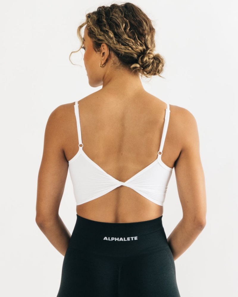 Camiseta sin Manga Alphalete Ultrasoft Allure Tank Mujer Blancas | KPLRUT-672