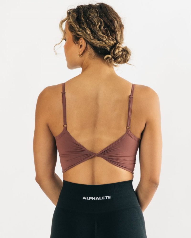 Camiseta sin Manga Alphalete Ultrasoft Allure Tank Mujer Mauve | EYMCZX-562