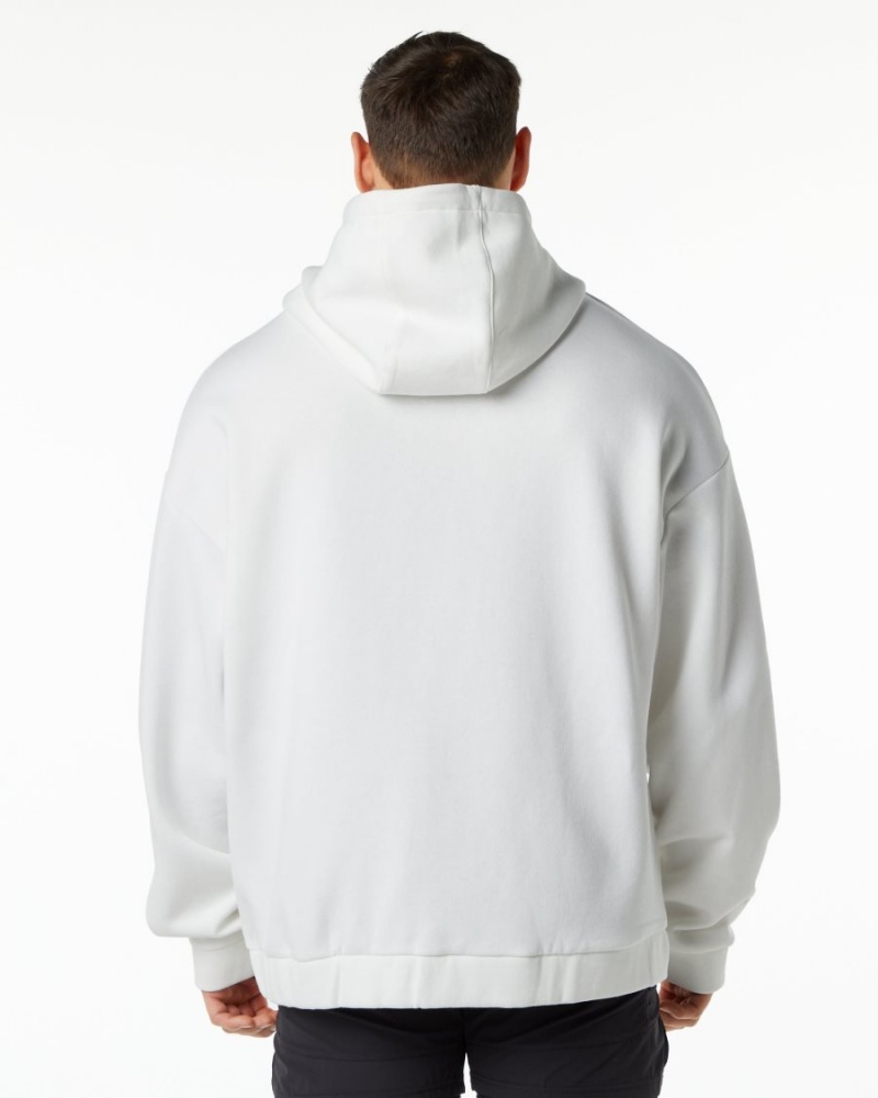 Chaquetas Alphalete Classic Full-Zip Jacket Hombre Blancas | PYNKXV-174