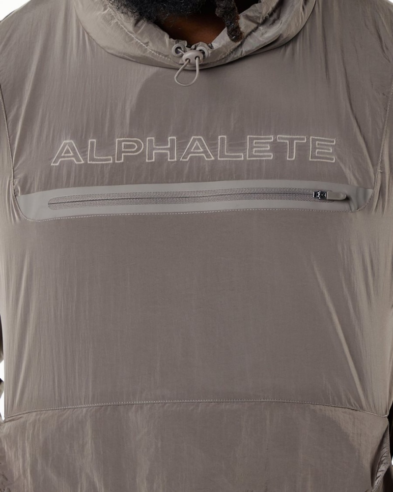 Chaquetas Alphalete Endure Pullover Hombre Marrones | HNLZSQ-730