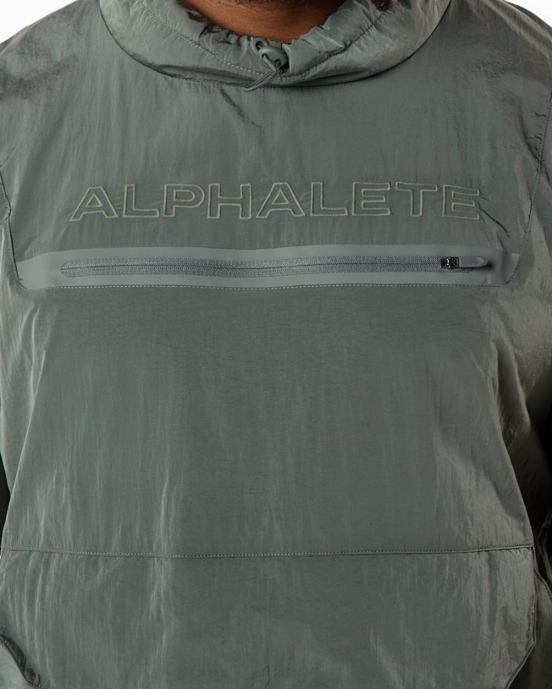 Chaquetas Alphalete Endure Pullover Hombre Charcoal | OJGLCY-139