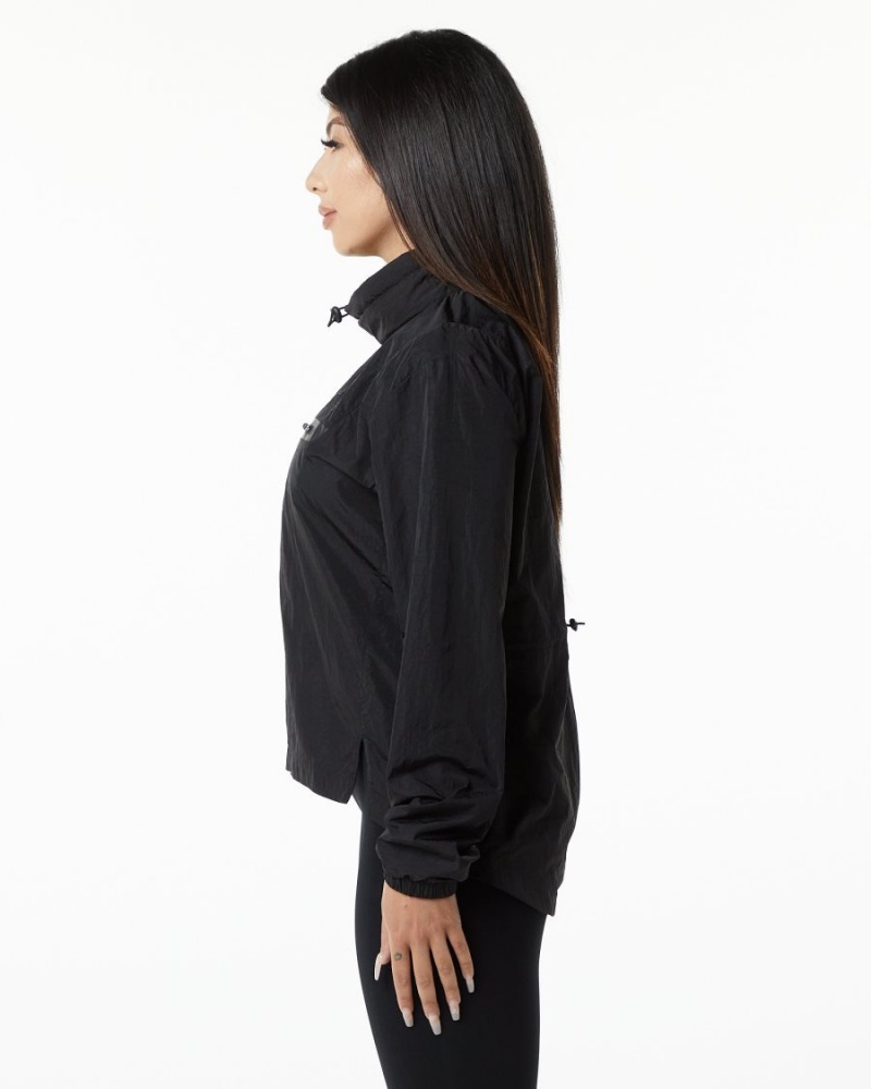 Chaquetas Alphalete Endure Pullover Mujer Negras | GVFOXL-890