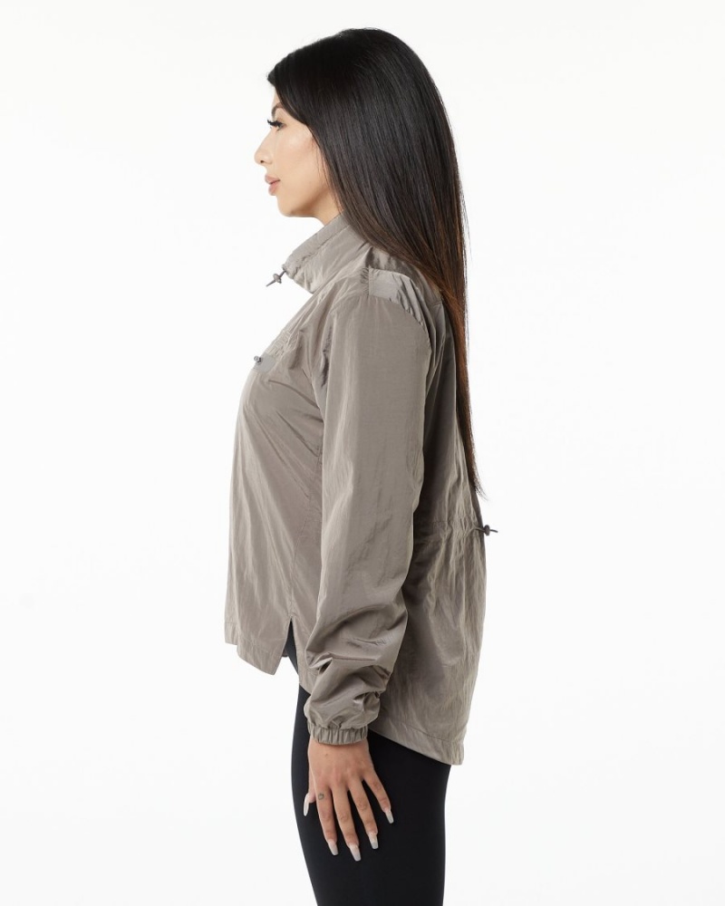 Chaquetas Alphalete Endure Pullover Mujer Marrones | IDVUEG-931