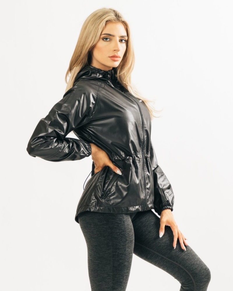 Chaquetas Alphalete Infinity Explorer Jacket Mujer Negras | ZYBEUI-405