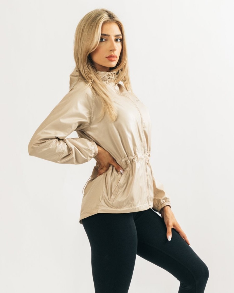 Chaquetas Alphalete Infinity Explorer Jacket Mujer Tan | HPWSZO-498