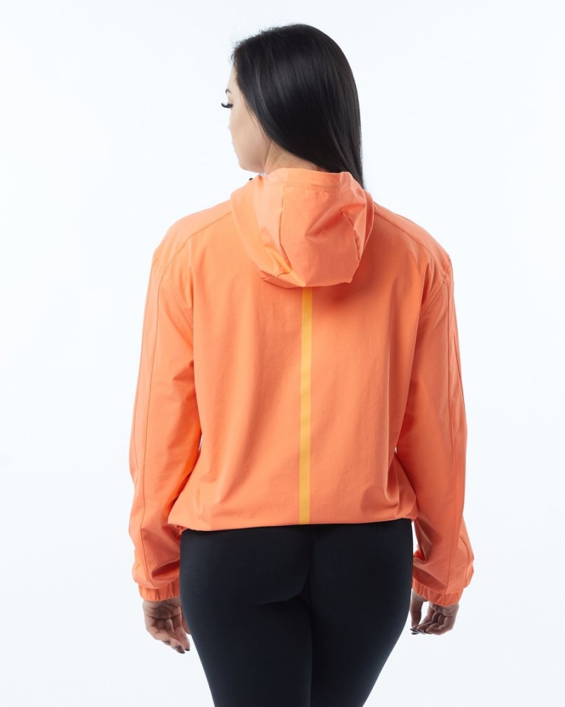 Chaquetas Alphalete Infinity Tech Jacket Mujer Electric Peach | SEFMVL-216