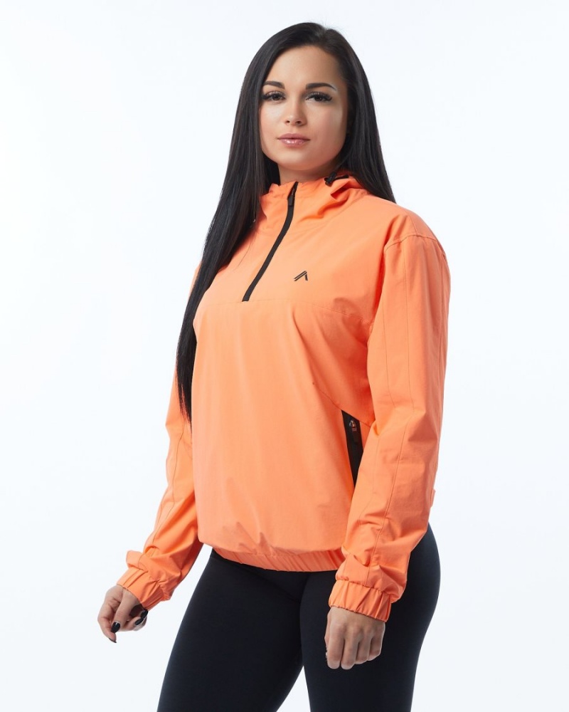 Chaquetas Alphalete Infinity Tech Jacket Mujer Electric Peach | SEFMVL-216