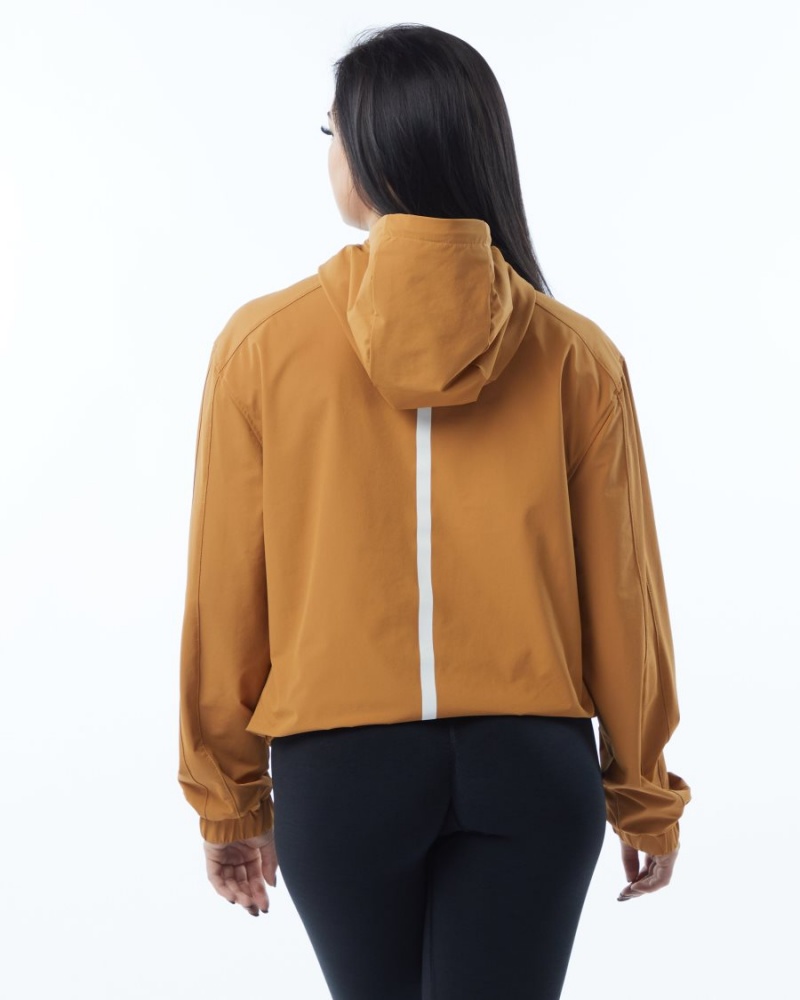 Chaquetas Alphalete Infinity Tech Jacket Mujer Chestnut | YFMUJZ-768