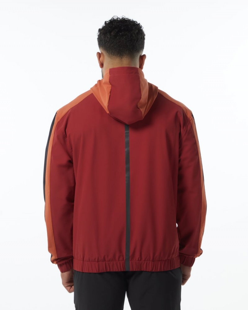 Chaquetas Alphalete Infinity Tech Jacket Hombre Rojas | PXTSMN-327