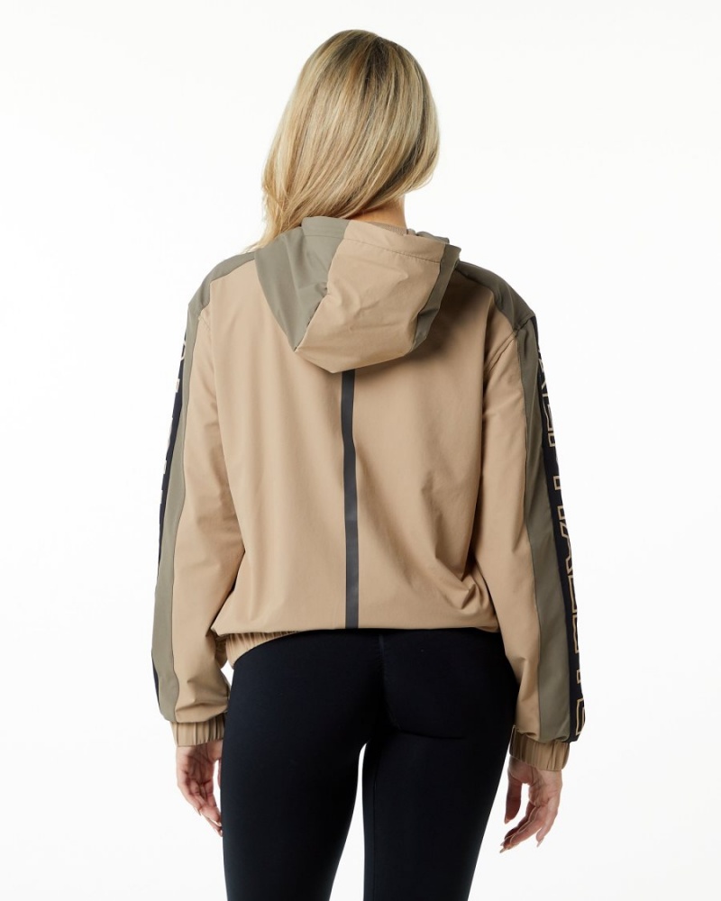 Chaquetas Alphalete Infinity Tech Jacket Mujer Desert Safari | KVRSMG-127