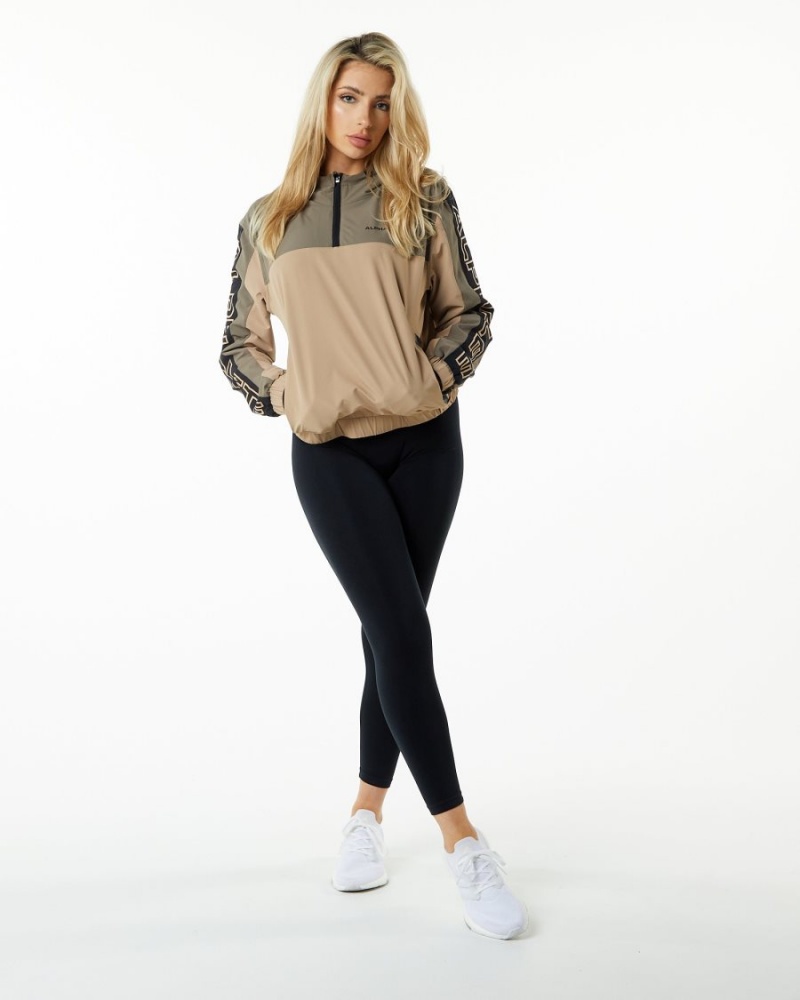 Chaquetas Alphalete Infinity Tech Jacket Mujer Desert Safari | KVRSMG-127