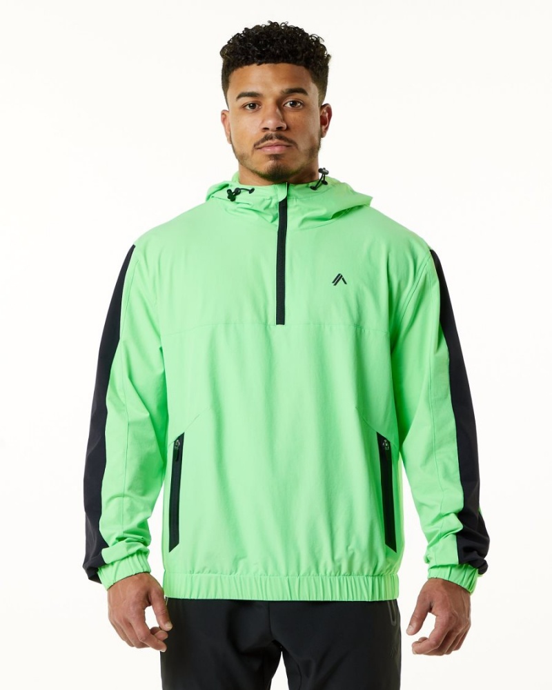 Chaquetas Alphalete Infinity Tech Jacket Hombre Verde | YNRQHS-064