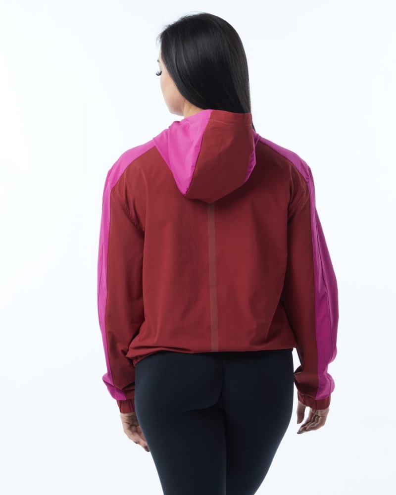 Chaquetas Alphalete Infinity Tech Jacket Mujer Rosas | SJXQVI-170