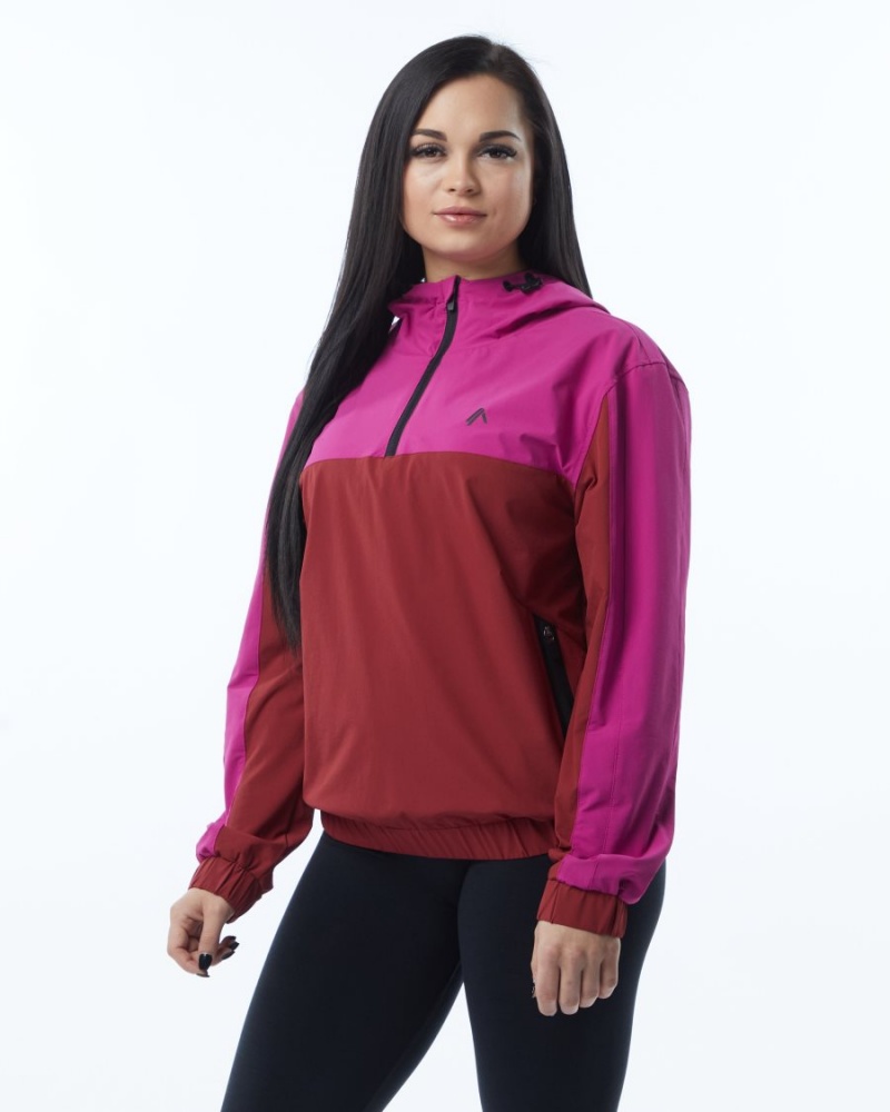 Chaquetas Alphalete Infinity Tech Jacket Mujer Rosas | SJXQVI-170