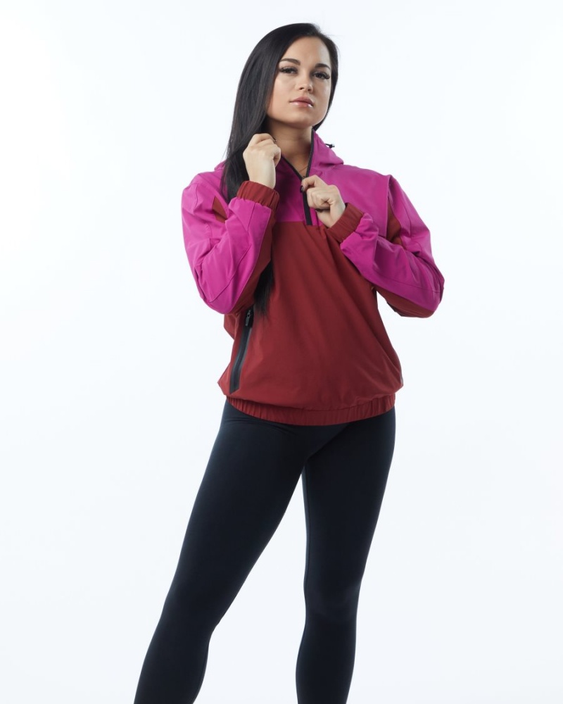 Chaquetas Alphalete Infinity Tech Jacket Mujer Rosas | SJXQVI-170