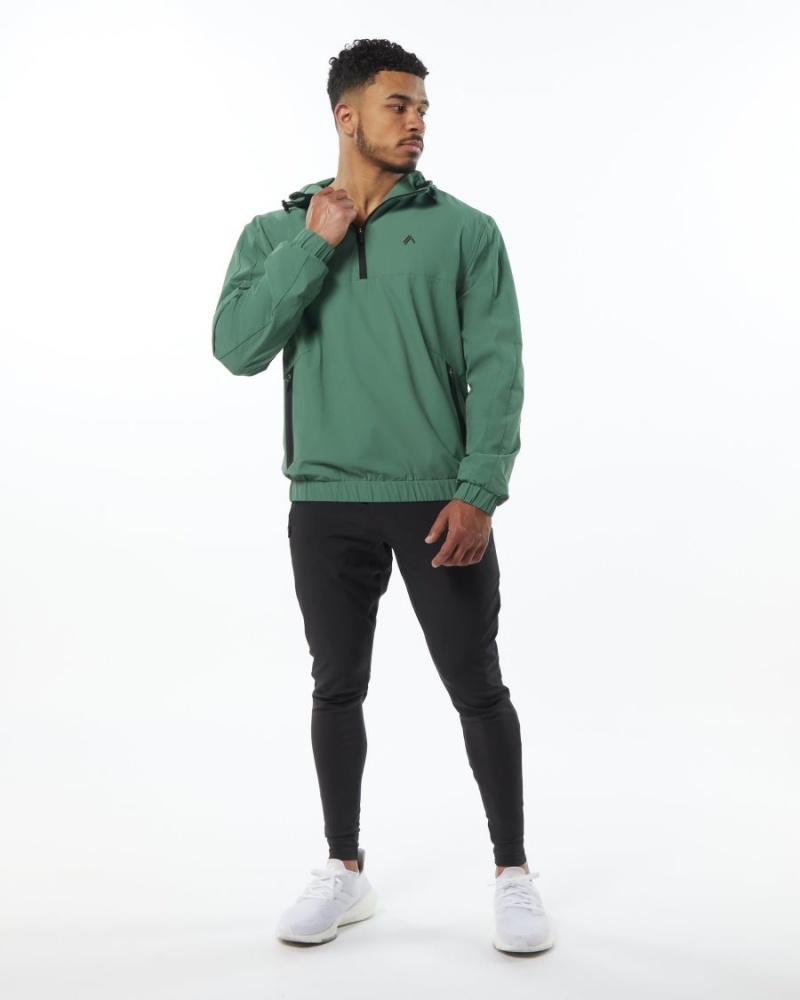 Chaquetas Alphalete Infinity Tech Jacket Hombre Verde | ALRUYS-123