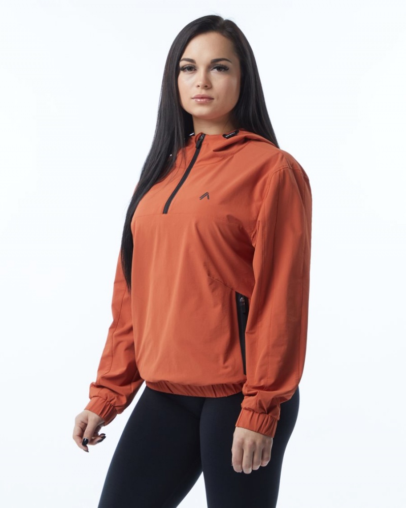 Chaquetas Alphalete Infinity Tech Jacket Mujer Sour Tangerine | ATHYGF-917