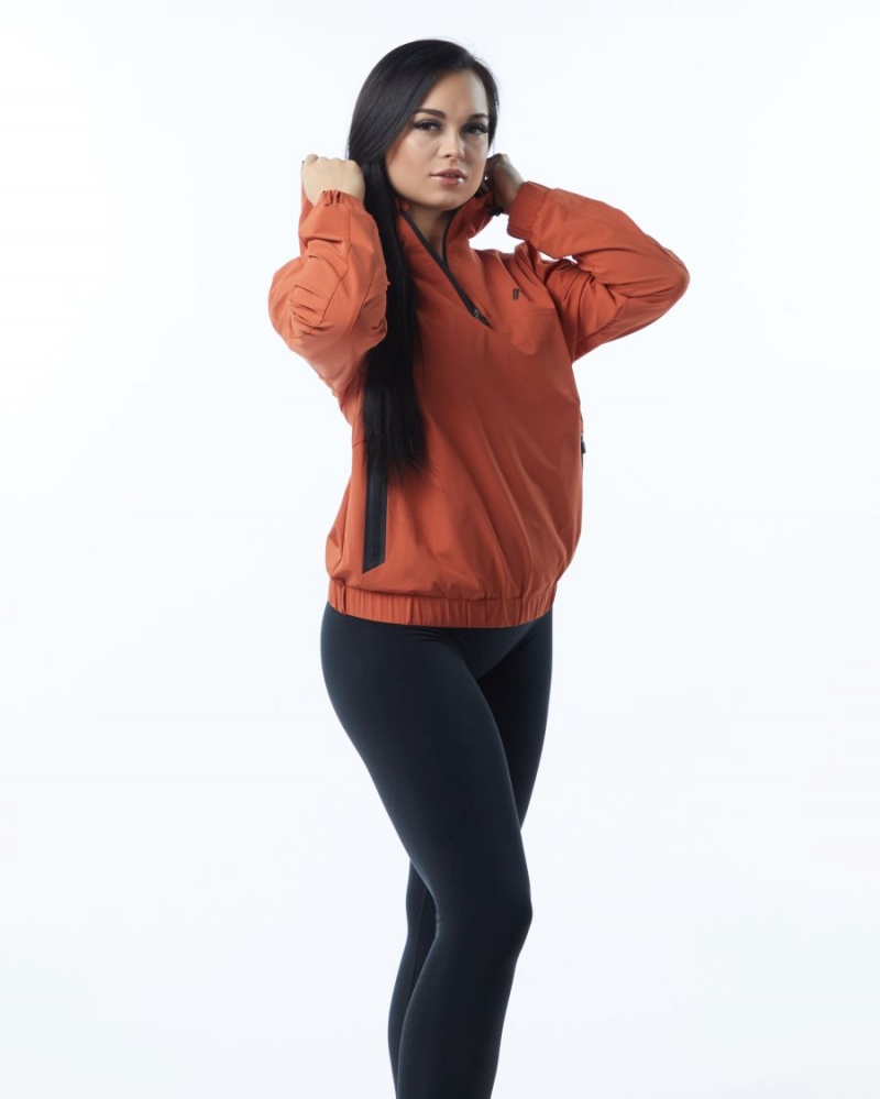 Chaquetas Alphalete Infinity Tech Jacket Mujer Sour Tangerine | ATHYGF-917