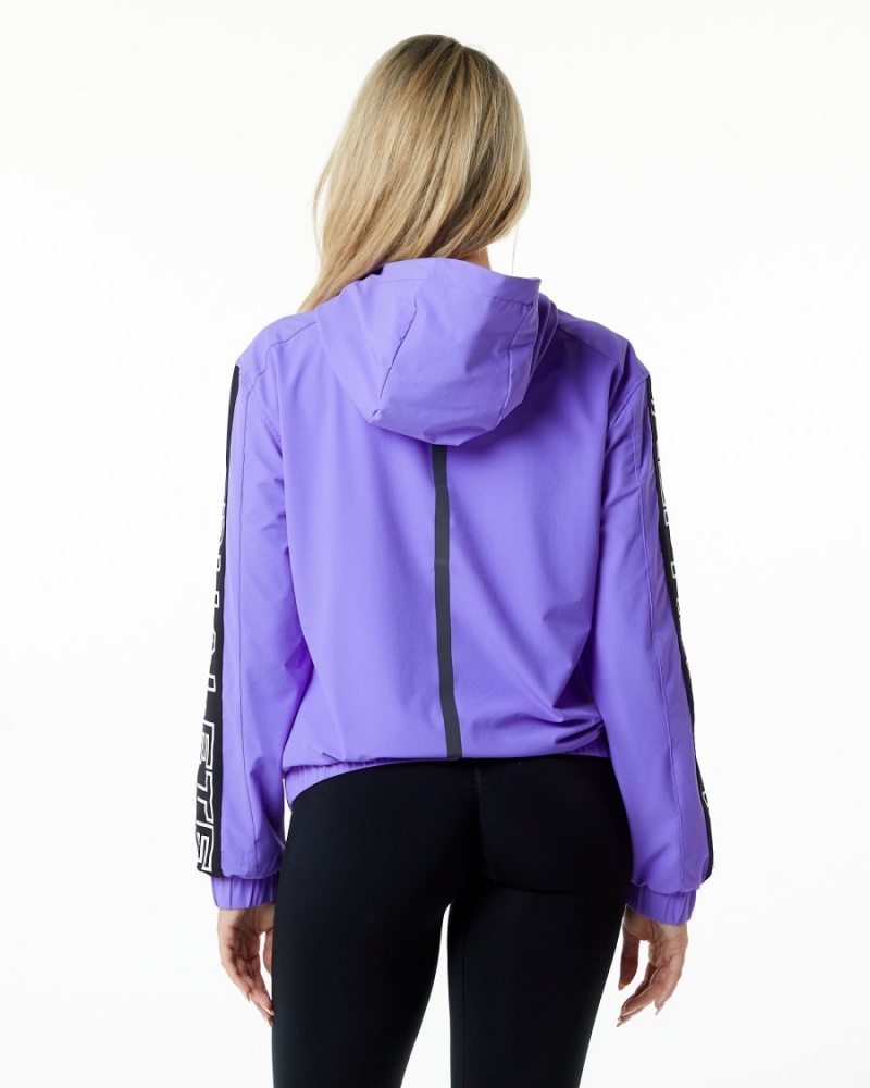 Chaquetas Alphalete Infinity Tech Jacket Mujer Synthetic Violet | YPRJZK-045