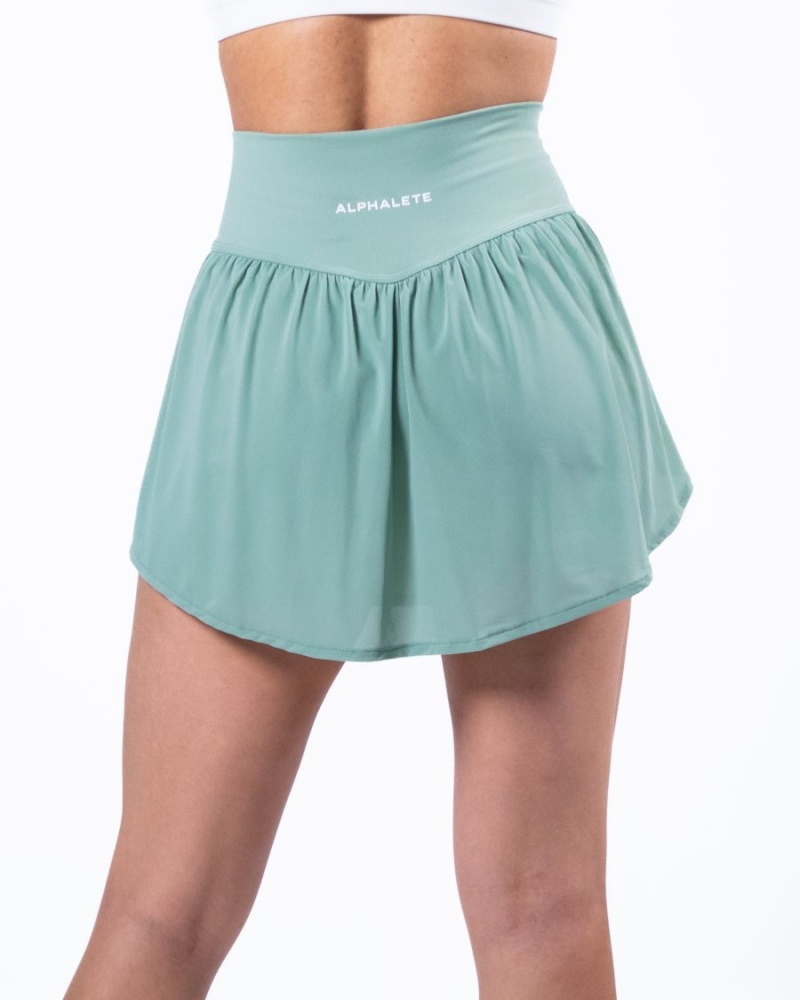 Falda Alphalete Trace Skirt Mujer Jade | OUMECA-594