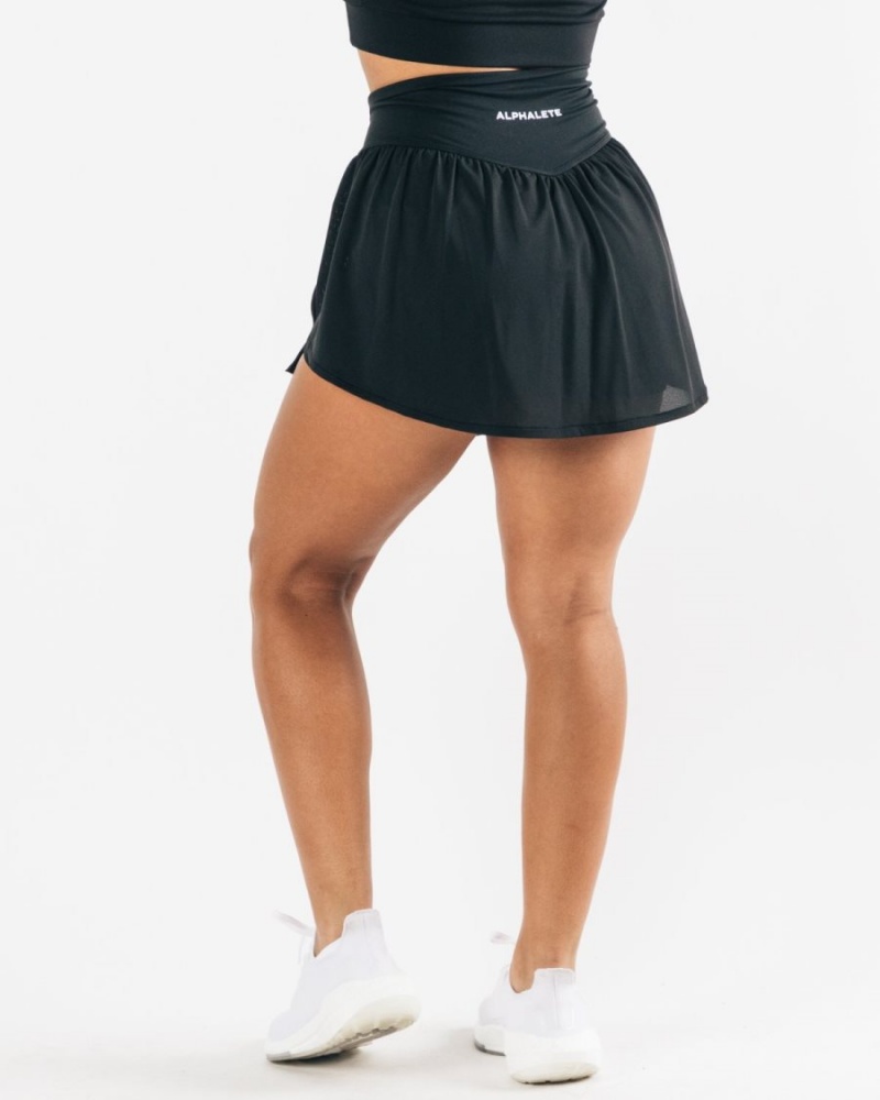 Falda Alphalete Trace Skirt Mujer Negras | KQEGAT-514