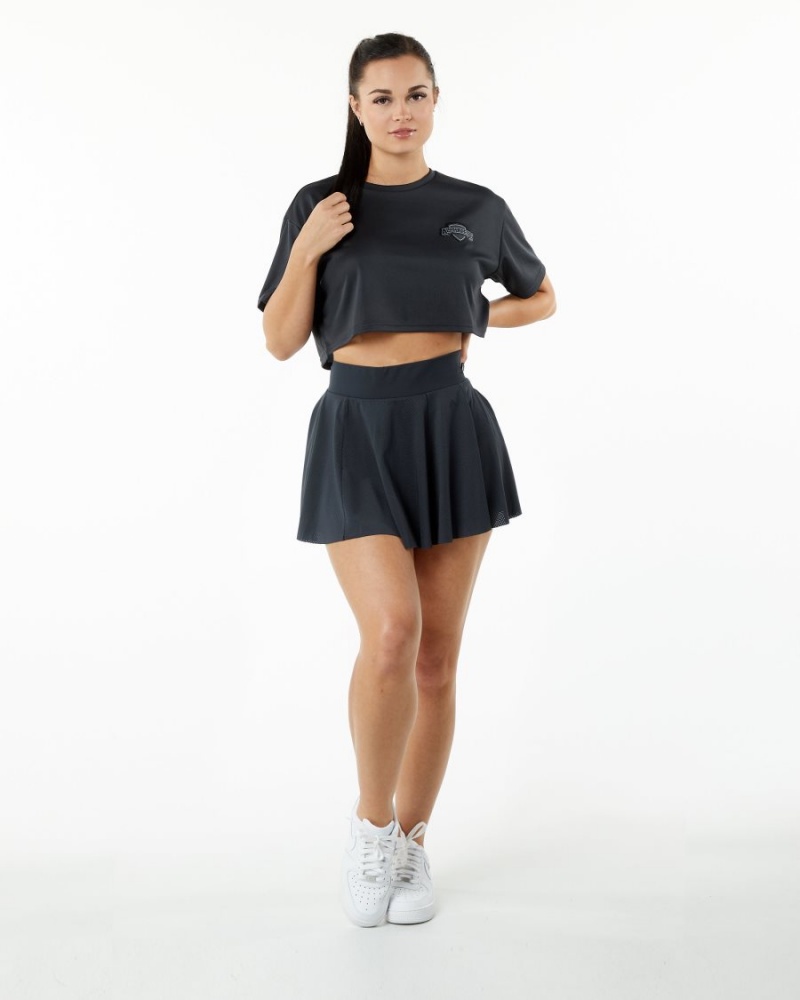 Falda Alphalete Varsity Skirt Mujer Negras | IUXGHZ-458