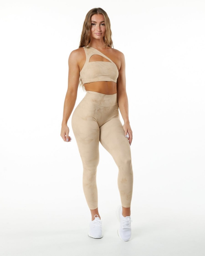 Leggins Alphalete Alphalux Wonder Legging 27" Mujer Hazelnut | VTEWOU-763