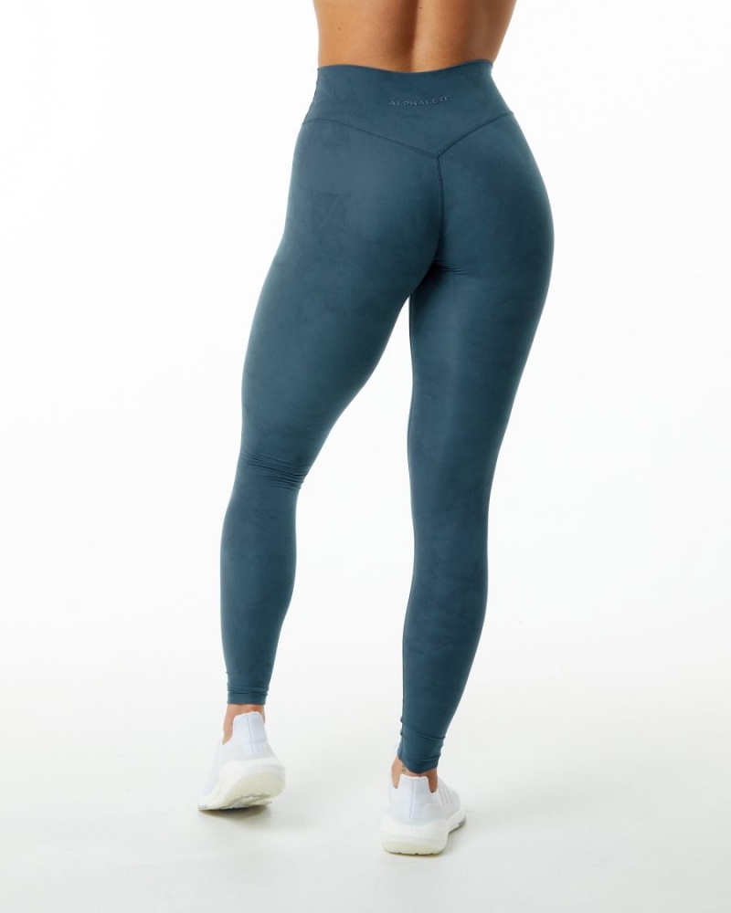 Leggins Alphalete Alphalux Wonder Legging 30" Mujer Azules | JNDBKT-153