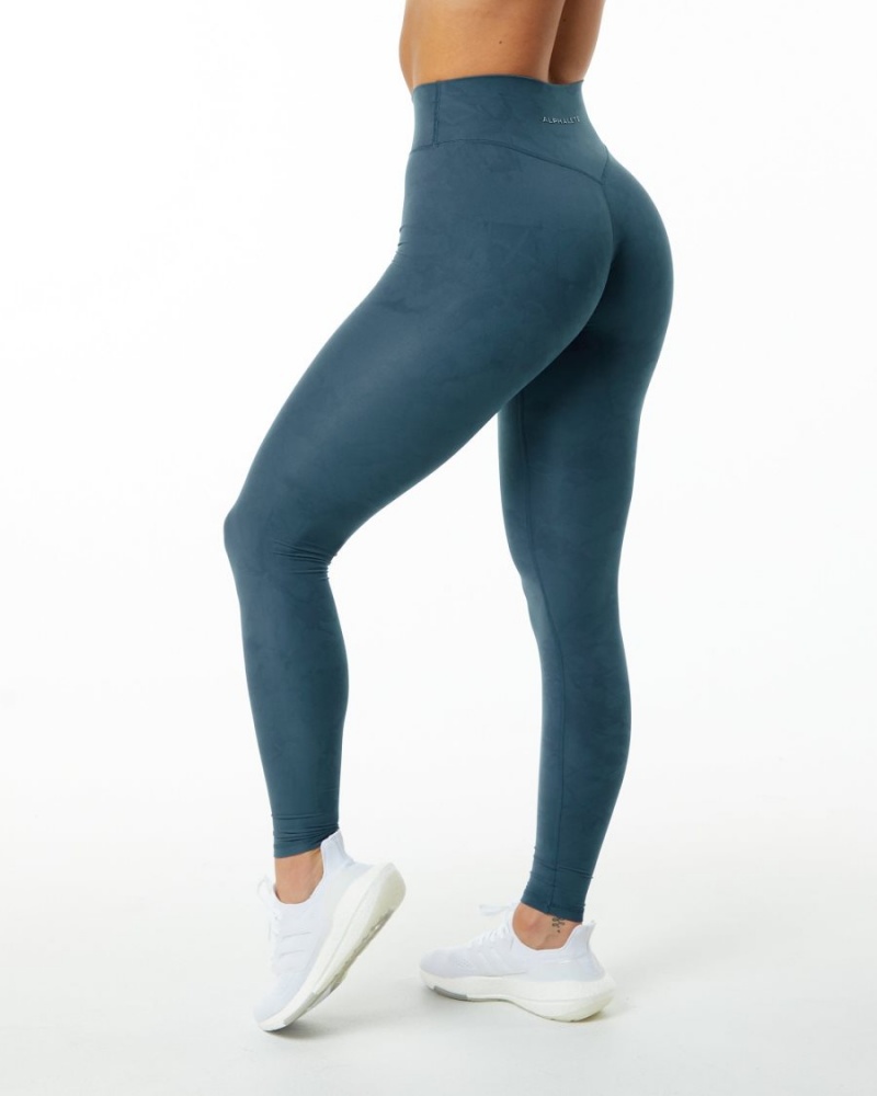 Leggins Alphalete Alphalux Wonder Legging 30" Mujer Azules | JNDBKT-153