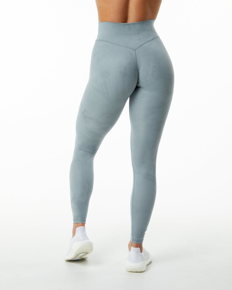 Leggins Alphalete Alphalux Wonder Legging 30" Mujer Washed Denim | IPSHWT-387