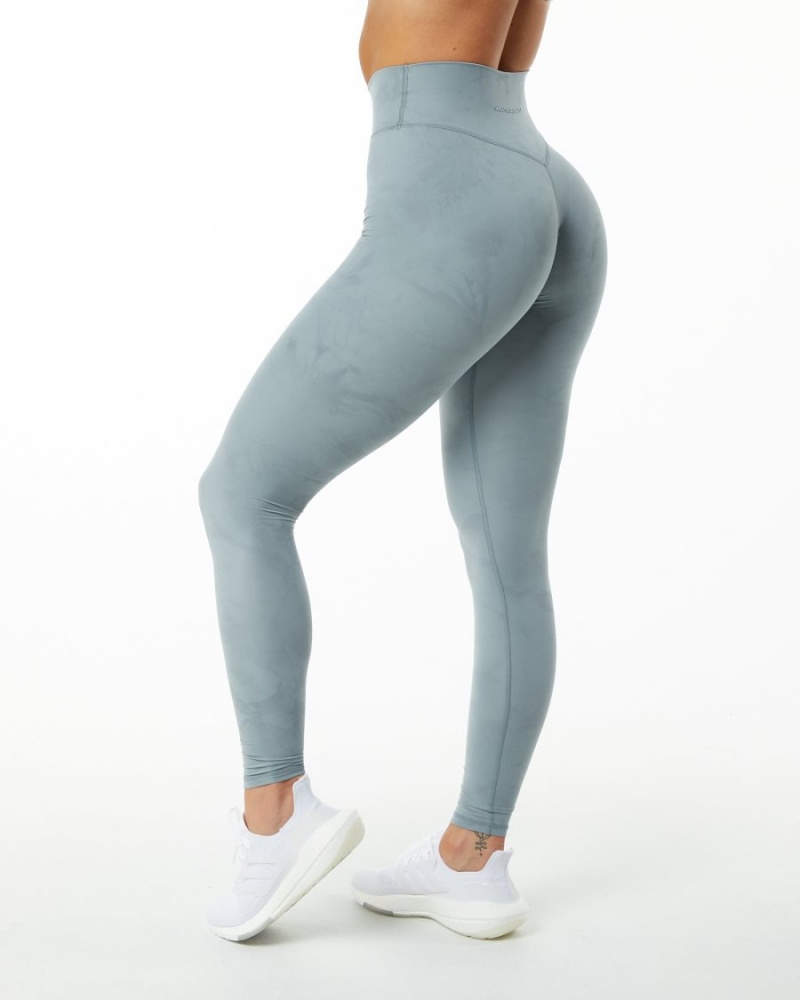 Leggins Alphalete Alphalux Wonder Legging 30" Mujer Washed Denim | IPSHWT-387