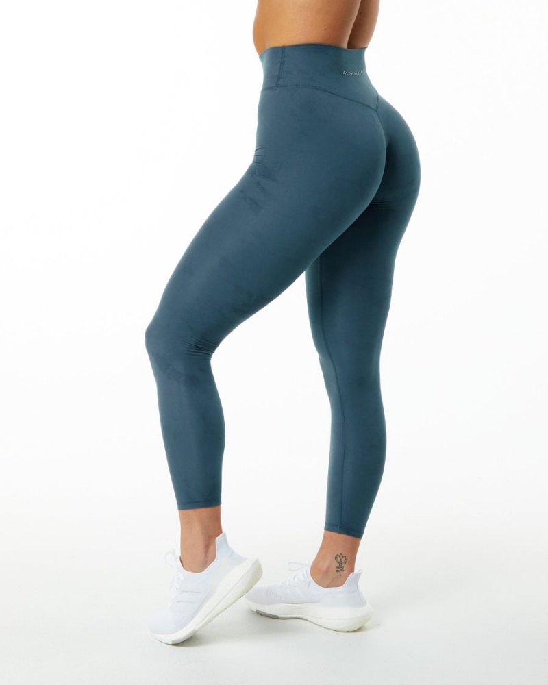 Leggins Alphalete Alphalux Wonder Legging 27" Mujer Azules | JWGUTD-264