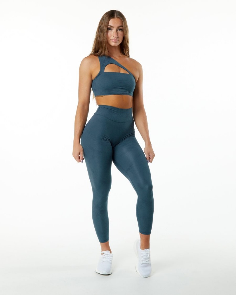 Leggins Alphalete Alphalux Wonder Legging 27" Mujer Azules | JWGUTD-264