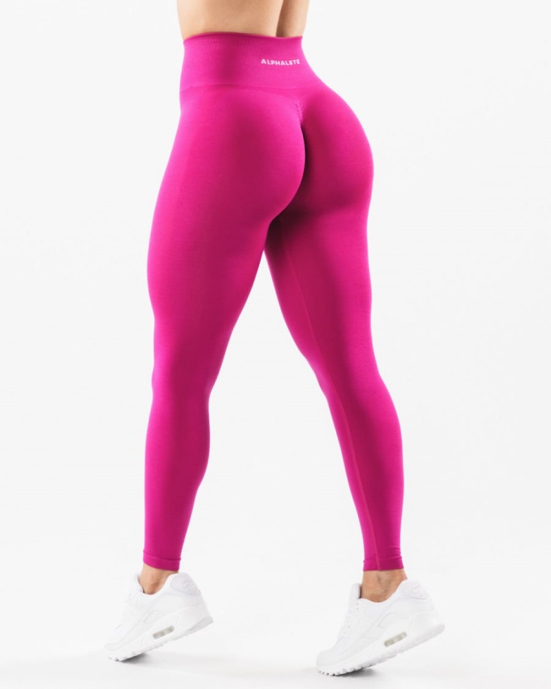 Leggins Alphalete Amplify Legging Mujer Magenta | XIFMVW-027