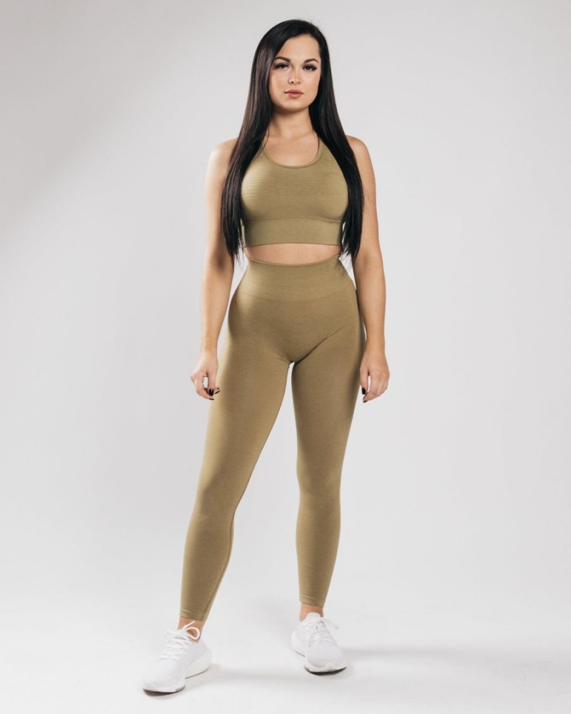 Leggins Alphalete Amplify Legging Mujer Doradas | XIHTOA-429