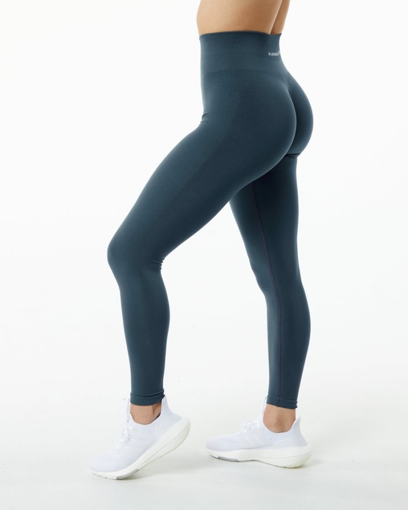 Leggins Alphalete Amplify Legging Mujer Azules | CFRTIB-295