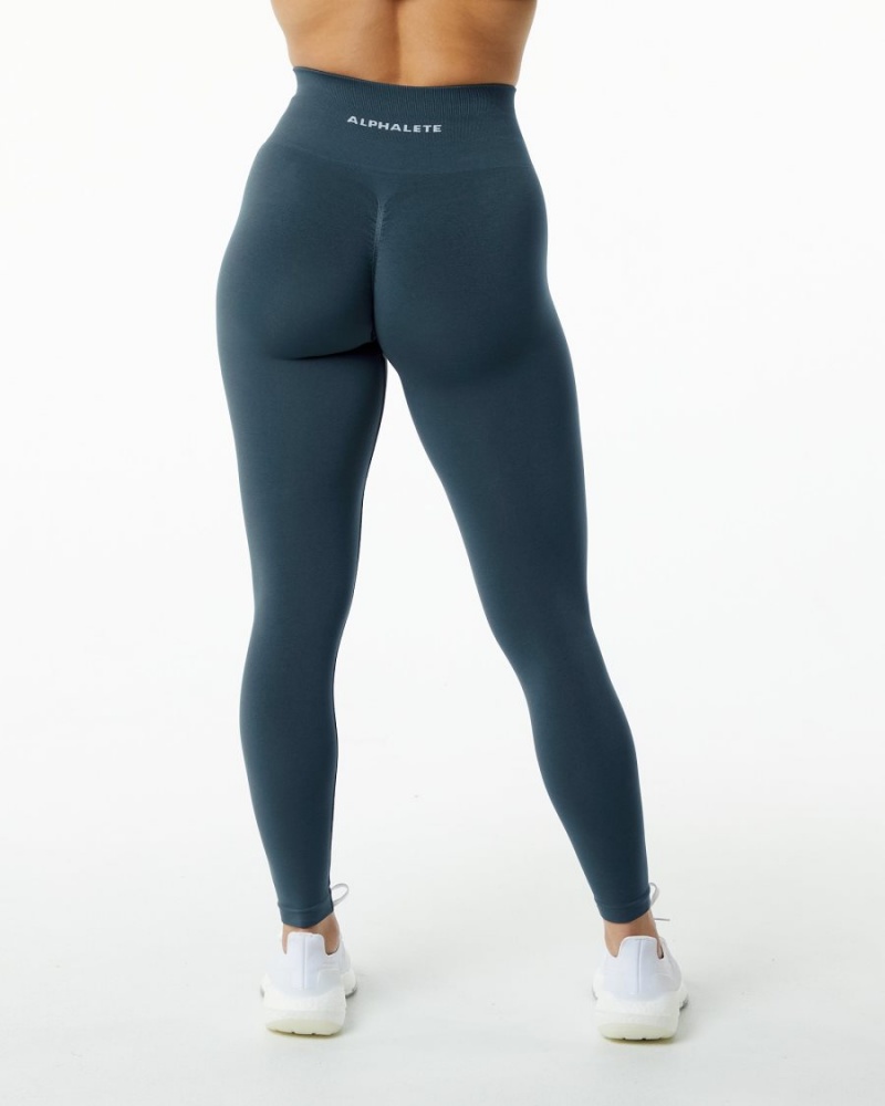 Leggins Alphalete Amplify Legging Mujer Azules | CFRTIB-295