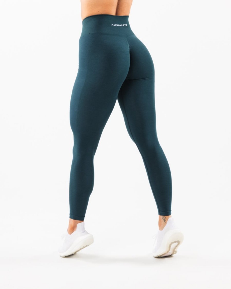 Leggins Alphalete Amplify Legging Mujer Midnight | QAKWHN-046