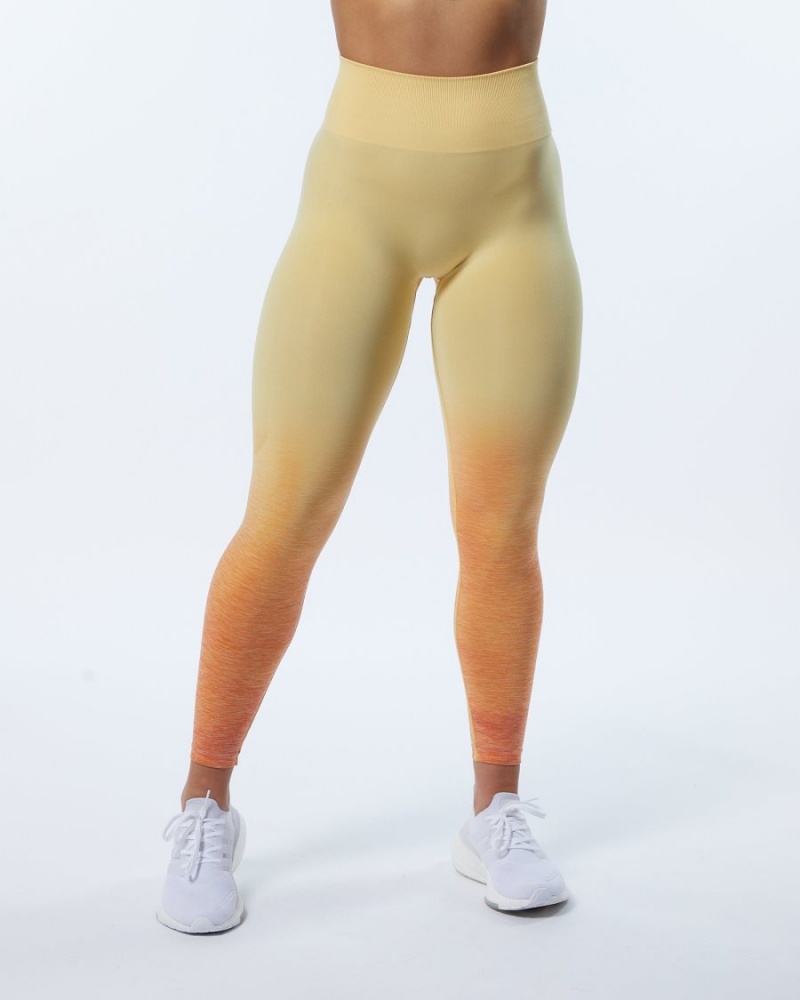 Leggins Alphalete Ombre Amplify Legging Mujer Honey | TZUFHP-682