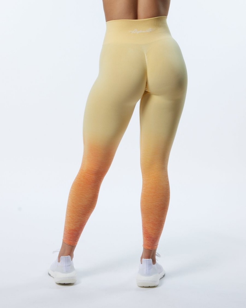 Leggins Alphalete Ombre Amplify Legging Mujer Honey | TZUFHP-682