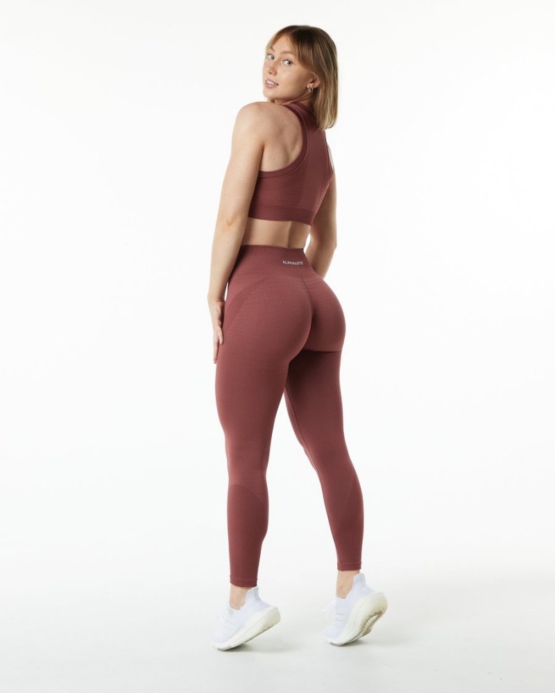 Leggins Alphalete Ozone Legging Mujer Gingerbread | OLYGRF-158