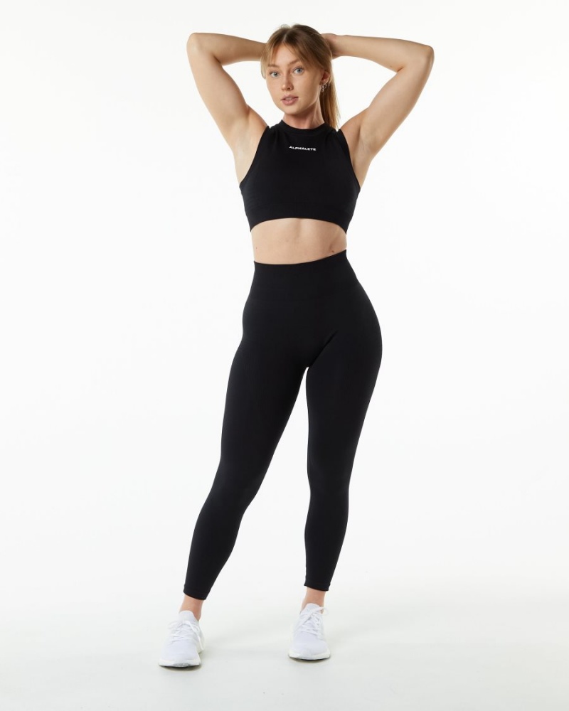 Leggins Alphalete Ozone Legging Mujer Negras | UWISNG-735