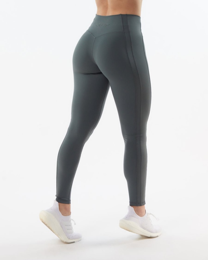 Leggins Alphalete Pulse Kinetic Legging Mujer Gris | ZSJCKF-105