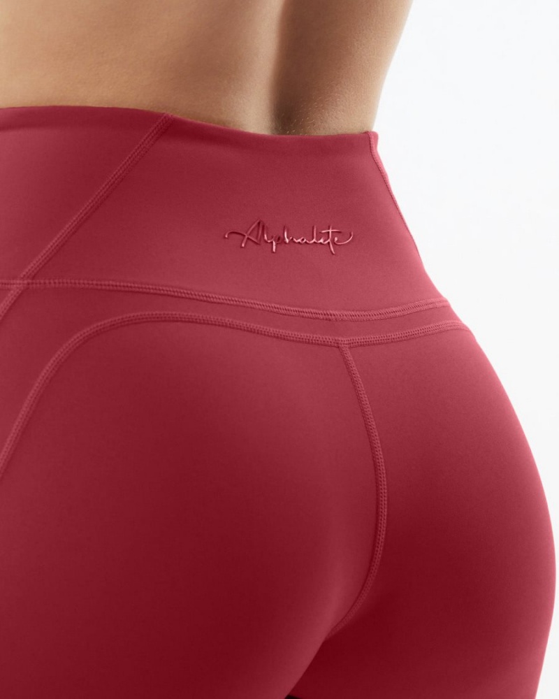 Leggins Alphalete Pulse Surge Legging Mujer Rojas | EWMFZK-861