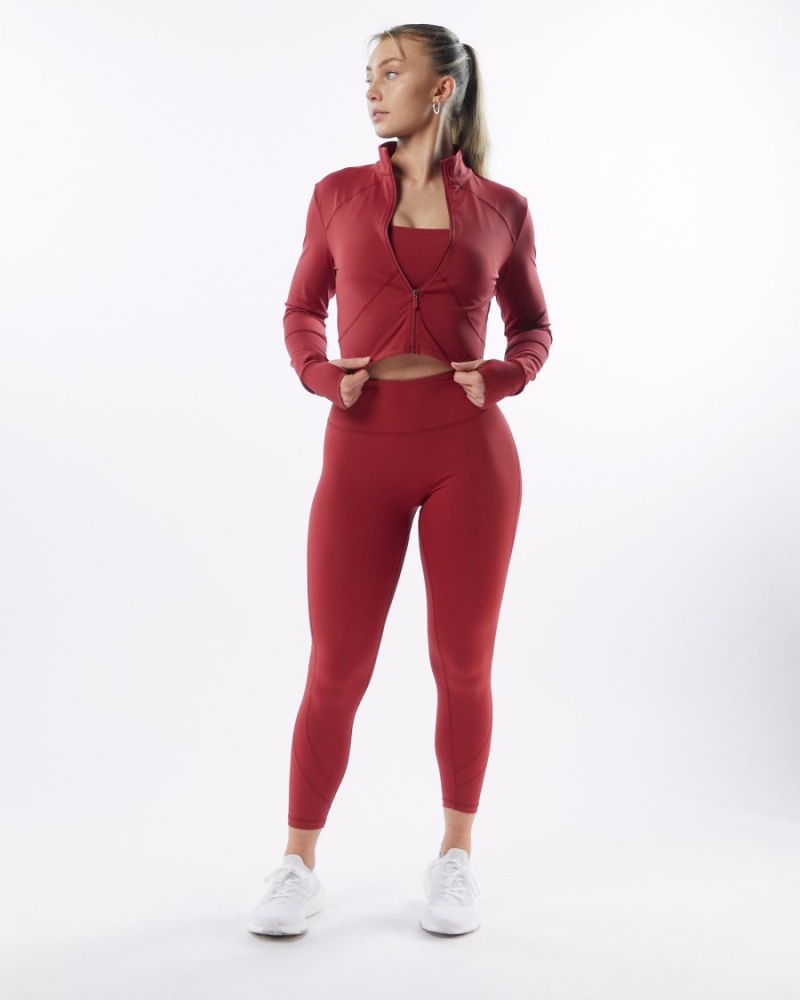 Leggins Alphalete Pulse Surge Legging Mujer Rojas | EWMFZK-861