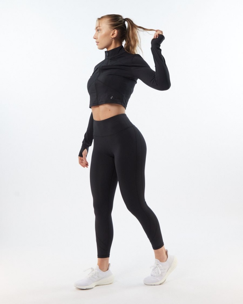 Leggins Alphalete Pulse Surge Legging Mujer Blackout | JRIVLM-517