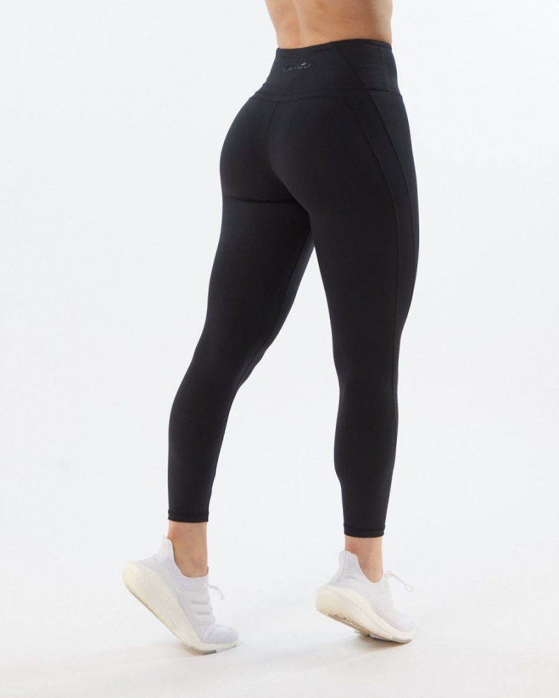 Leggins Alphalete Pulse Surge Legging Mujer Blackout | JRIVLM-517