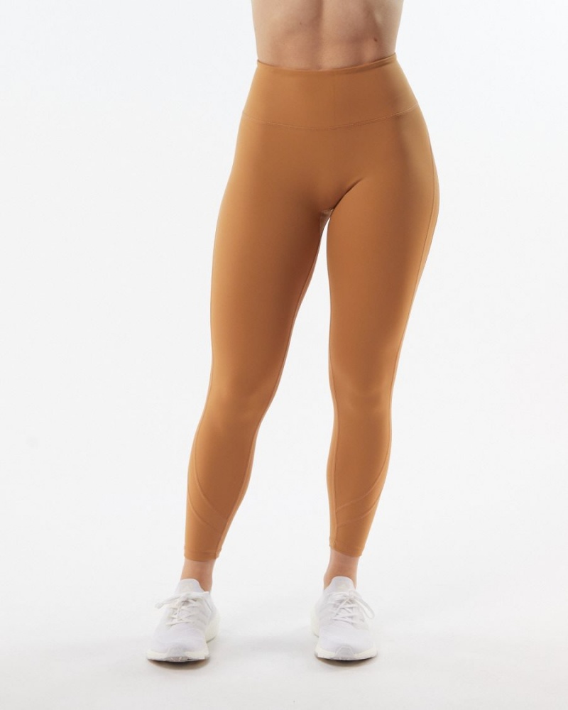 Leggins Alphalete Pulse Surge Legging Mujer Chestnut | OQVRLA-932